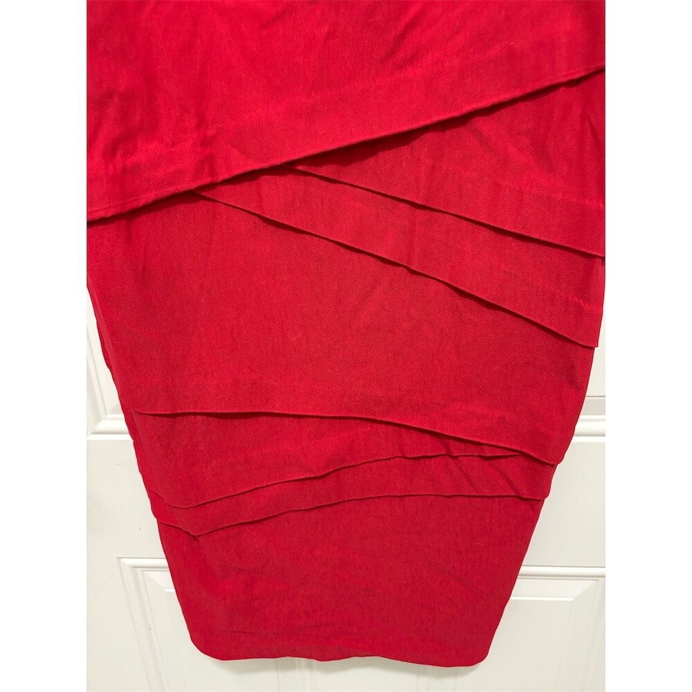 Torrid Dress Womens Plus Size 16 Red Leopard Print Midi Sheath Bustier - Picture 4 of 11